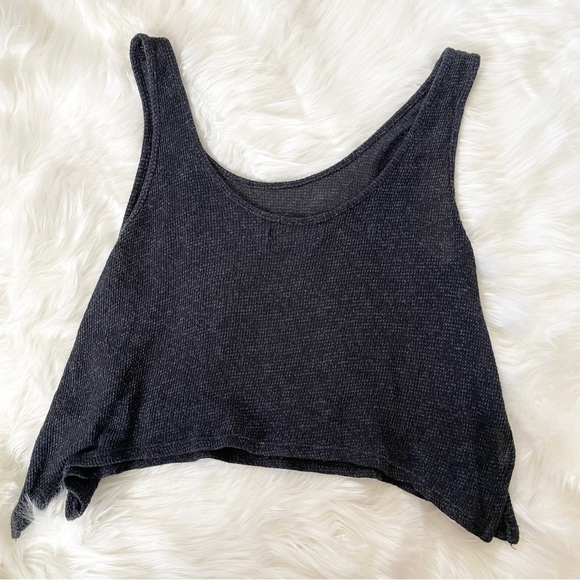 ✨ Abercrombie & Fitch Good Girls Bad Habits Loose Cropped Knit Tank Navy Sz S - Picture 7 of 10